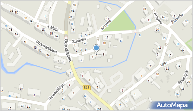 Dzierzgoń, Krzywa, 6, mapa Dzierzgoń