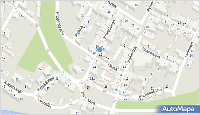 Dzierżoniów, Krasickiego Ignacego, bp., 15b, mapa Dzierżoniów