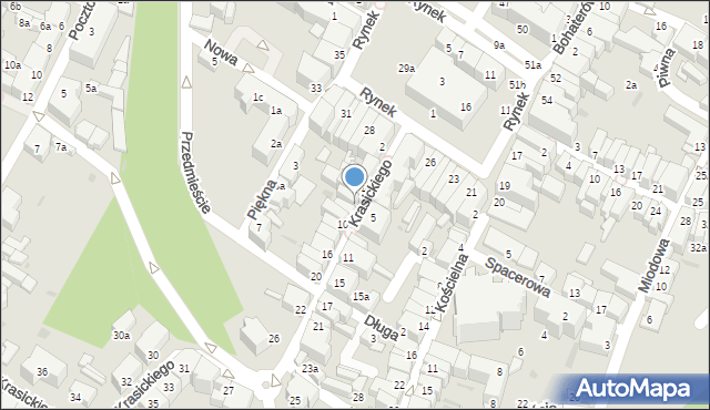 Dzierżoniów, Krasickiego Ignacego, bp., 6, mapa Dzierżoniów