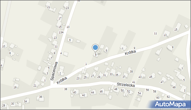Dziewkowice, Krótka, 3, mapa Dziewkowice