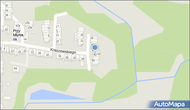 Elbląg, Kraszewskiego Józefa Ignacego, 51, mapa Elbląga