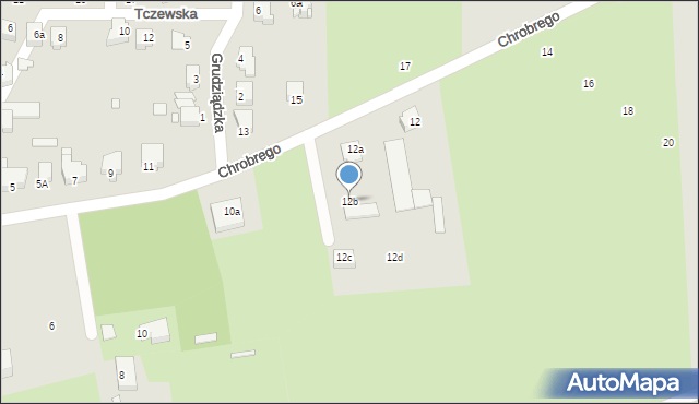 Elbląg, Króla Bolesława Chrobrego, 12b, mapa Elbląga