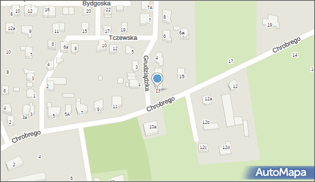 Elbląg, Króla Bolesława Chrobrego, 13, mapa Elbląga