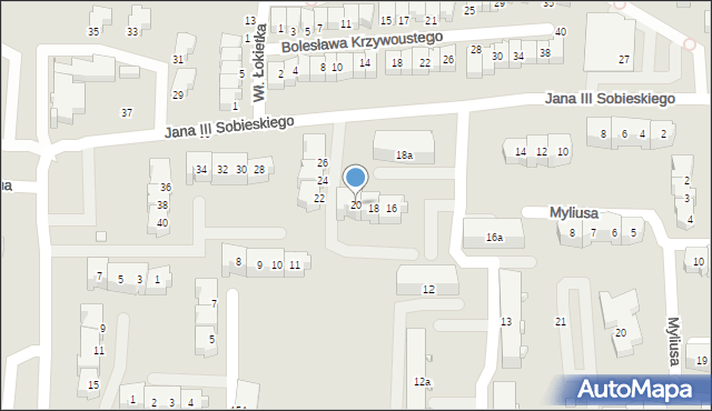 Elbląg, Króla Jana III Sobieskiego, 20, mapa Elbląga