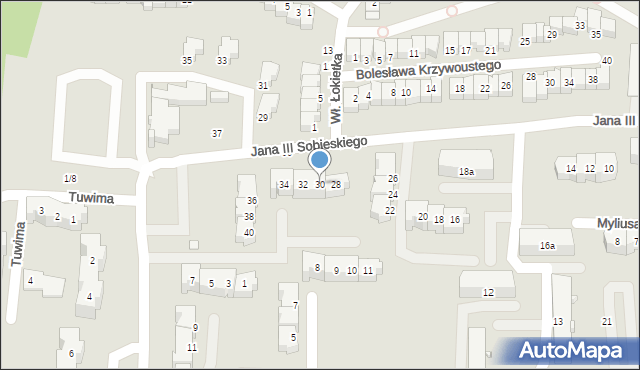 Elbląg, Króla Jana III Sobieskiego, 30, mapa Elbląga