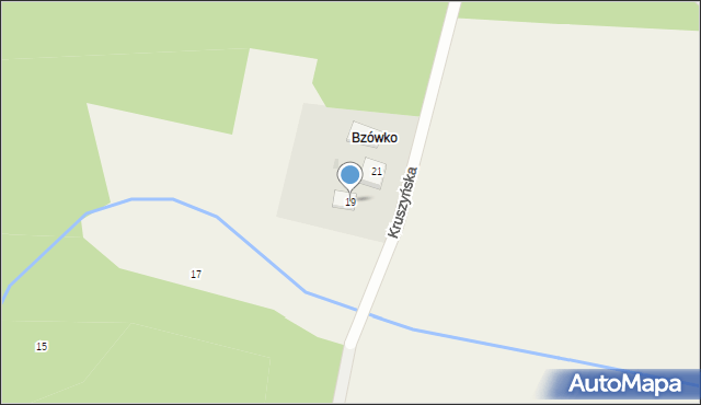 Fletnowo, Kruszyńska, 19, mapa Fletnowo