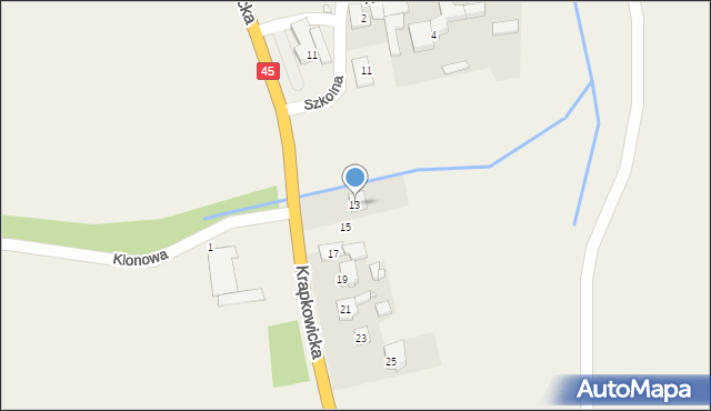 Folwark, Krapkowicka, 13, mapa Folwark