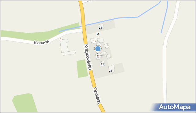Folwark, Krapkowicka, 21, mapa Folwark