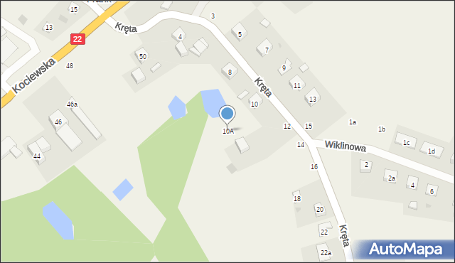 Frank, Kręta, 10A, mapa Frank