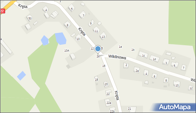 Frank, Kręta, 14, mapa Frank