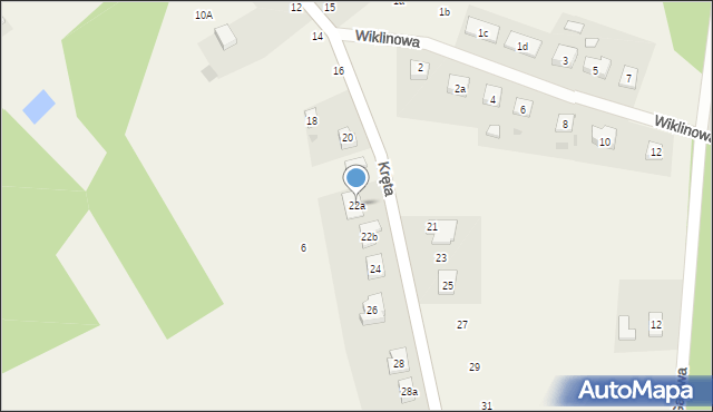 Frank, Kręta, 22a, mapa Frank