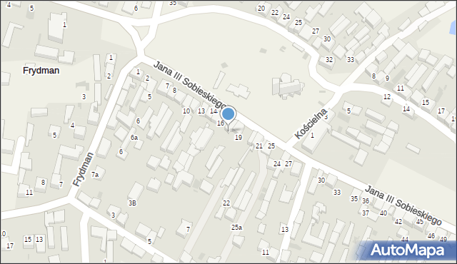 Frydman, Króla Jana III Sobieskiego, 18, mapa Frydman