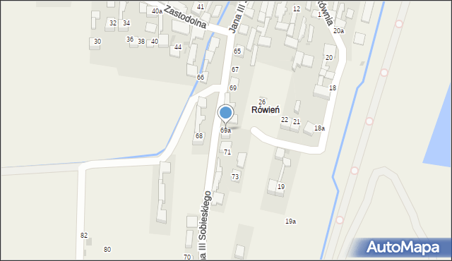 Frydman, Króla Jana III Sobieskiego, 69a, mapa Frydman