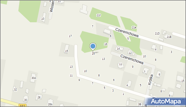 Gabryelin, Krótka, 15, mapa Gabryelin