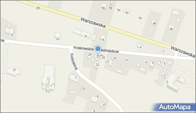 Garbów, Krakowskie Przedmieście, 21, mapa Garbów