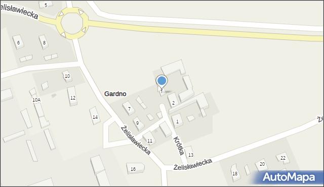 Gardno, Krótka, 3a, mapa Gardno