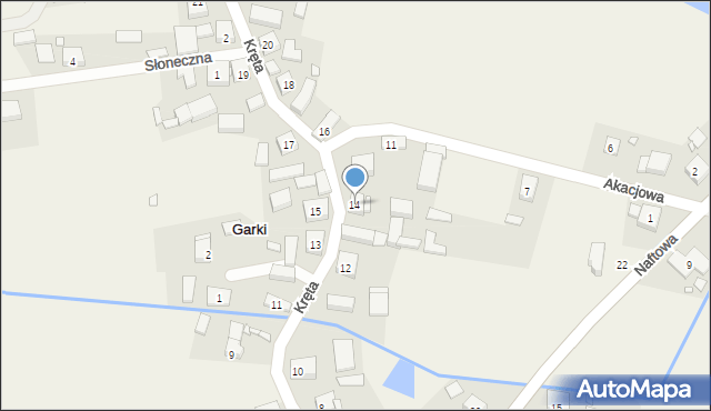 Garki, Kręta, 14, mapa Garki