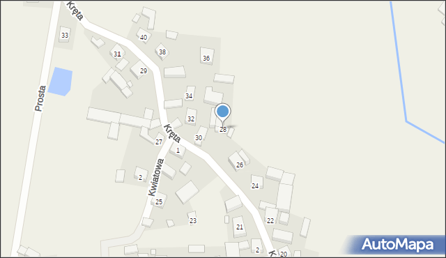 Garki, Kręta, 28, mapa Garki