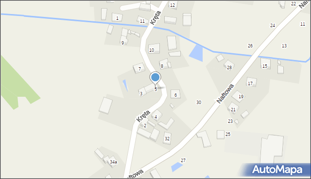 Garki, Kręta, 5, mapa Garki
