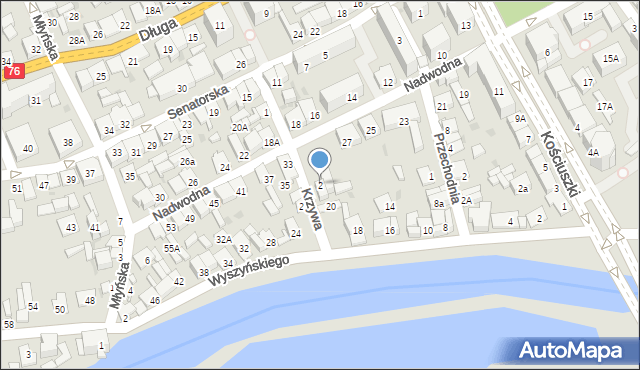 Garwolin, Krzywa, 2, mapa Garwolin