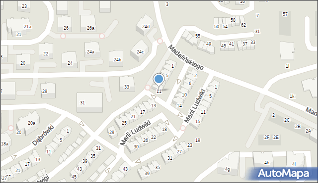 Gdańsk, Królowej Jadwigi, 11, mapa Gdańska