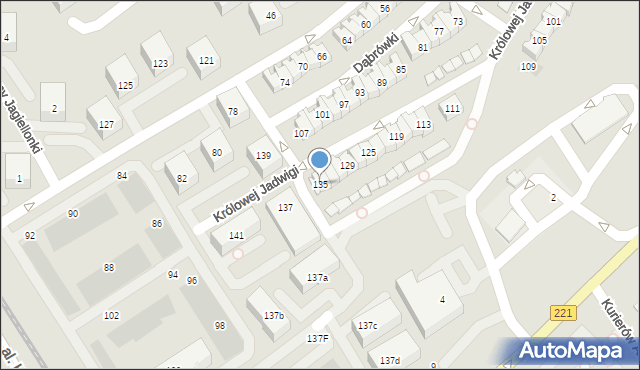 Gdańsk, Królowej Jadwigi, 135, mapa Gdańska