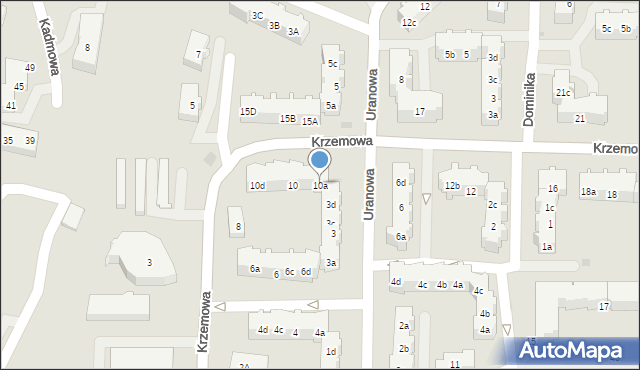 Gdańsk, Krzemowa, 10a, mapa Gdańska