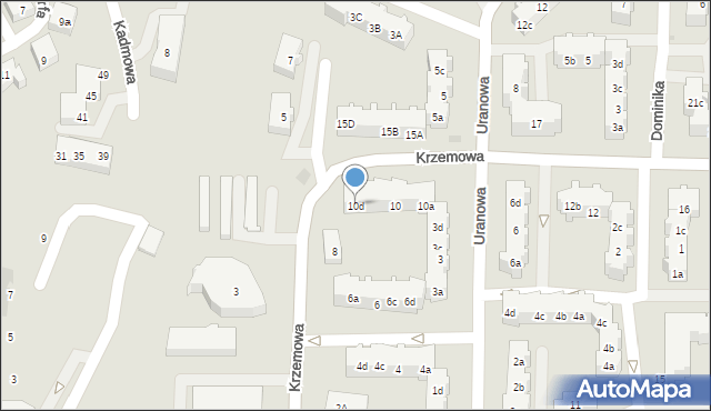 Gdańsk, Krzemowa, 10d, mapa Gdańska