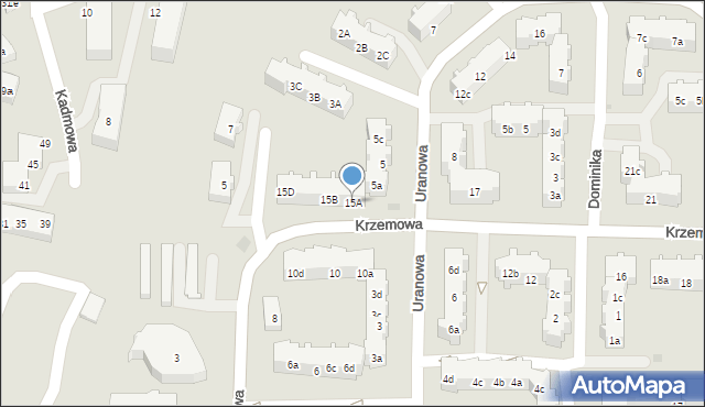 Gdańsk, Krzemowa, 15A, mapa Gdańska