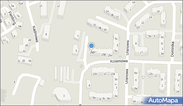 Gdańsk, Krzemowa, 15D, mapa Gdańska
