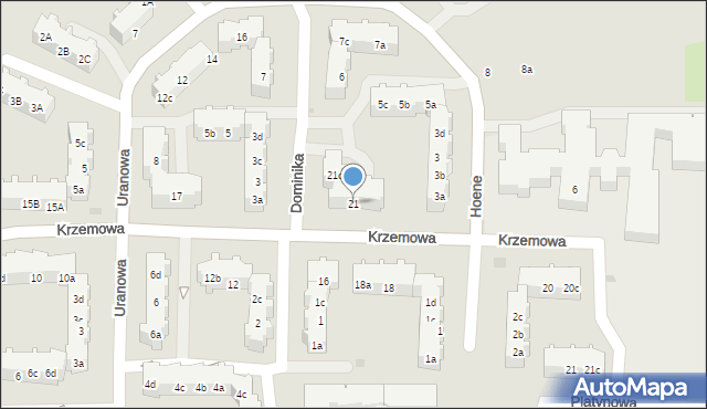 Gdańsk, Krzemowa, 21, mapa Gdańska