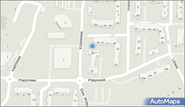 Gdańsk, Krzemowa, 2A, mapa Gdańska