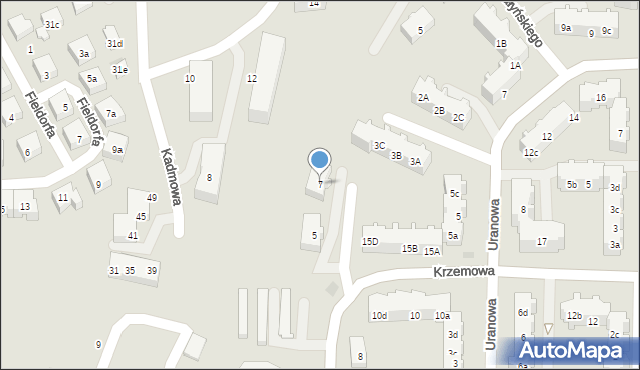 Gdańsk, Krzemowa, 7, mapa Gdańska