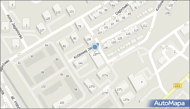 Gdańsk, Królowej Jadwigi, 137, mapa Gdańska