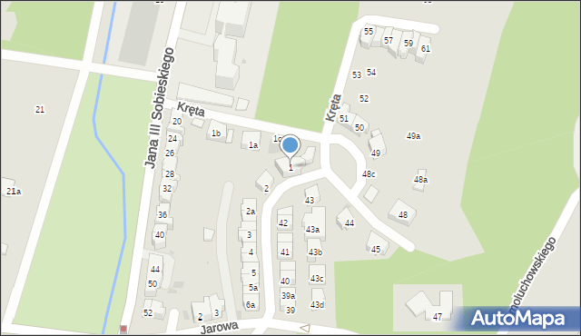 Gdańsk, Kręta, 1, mapa Gdańska