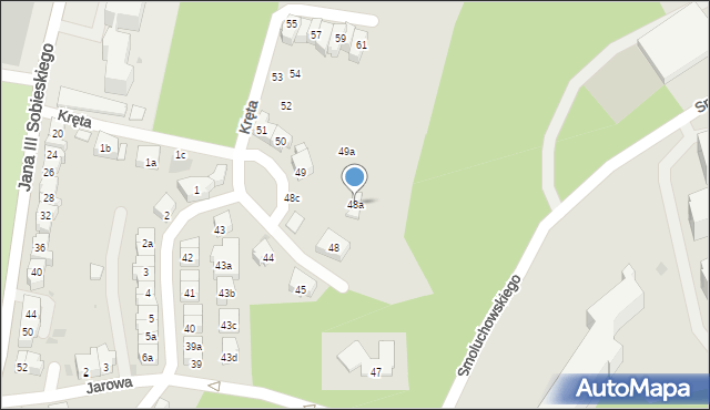 Gdańsk, Kręta, 48a, mapa Gdańska