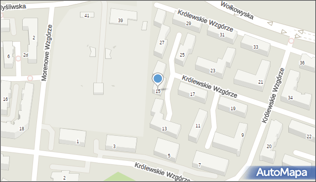 Gdańsk, Królewskie Wzgórze, 15, mapa Gdańska