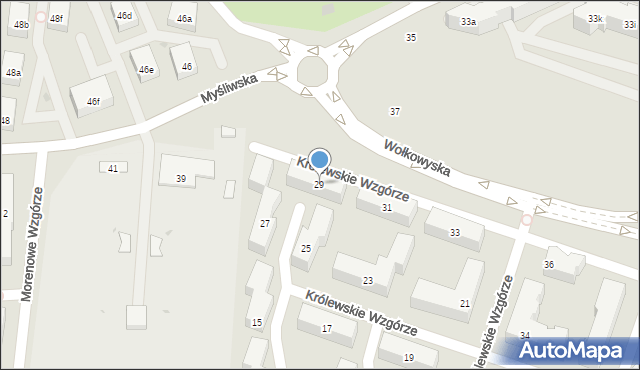 Gdańsk, Królewskie Wzgórze, 29, mapa Gdańska