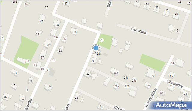 Gdańsk, Krajeńska, 26a, mapa Gdańska