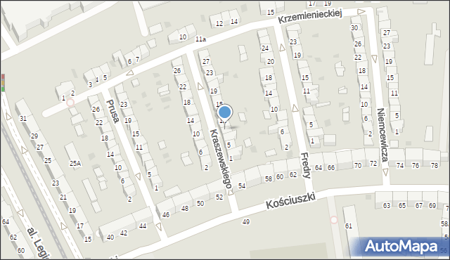 Gdańsk, Kraszewskiego Józefa Ignacego, 9, mapa Gdańska