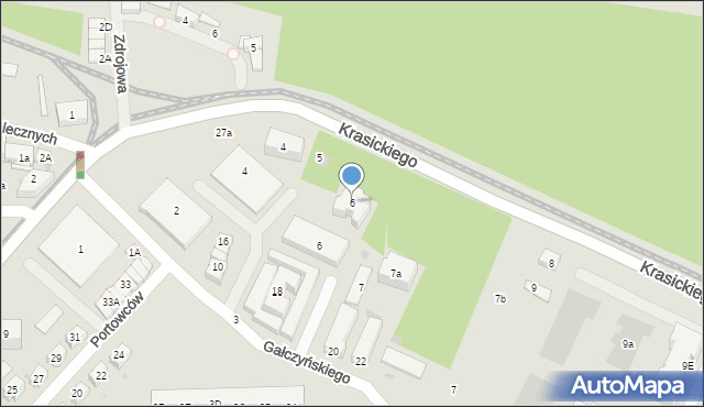 Gdańsk, Krasickiego Ignacego, bp., 6, mapa Gdańska