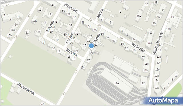 Gdańsk, Krzywa, 19, mapa Gdańska