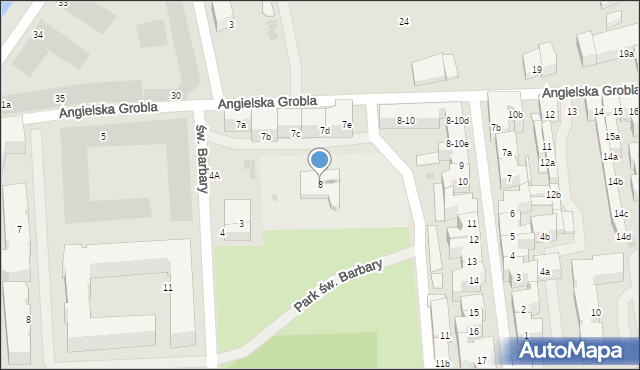 Gdańsk, Krowoderska, 8, mapa Gdańska