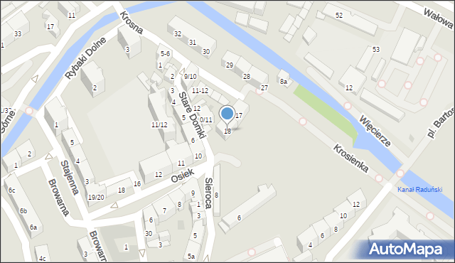 Gdańsk, Krosna, 18, mapa Gdańska