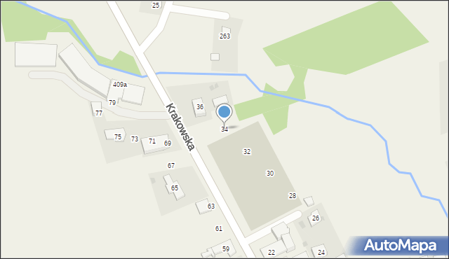 Gdów, Krakowska, 34, mapa Gdów