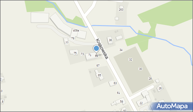 Gdów, Krakowska, 69, mapa Gdów