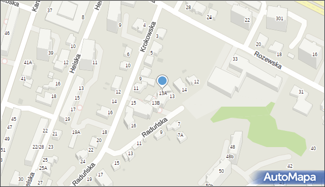 Gdynia, Krokowska, 13A, mapa Gdyni