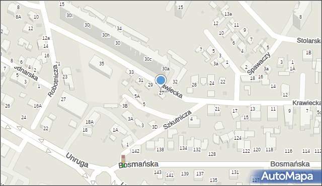 Gdynia, Krawiecka, 27, mapa Gdyni