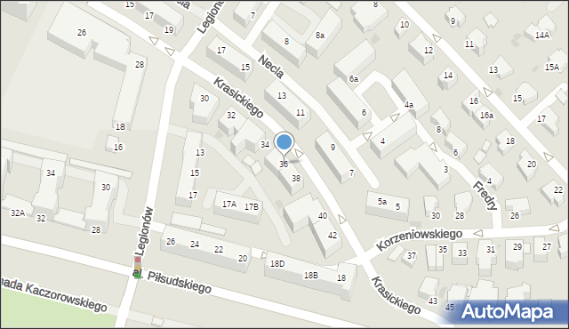 Gdynia, Krasickiego Ignacego, bp., 36, mapa Gdyni
