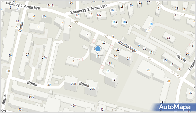 Gdynia, Krasickiego Ignacego, bp., 12, mapa Gdyni